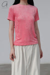 BASERANGE short-sleeved T-shirt TOOT-VE-AU23 drunk powder